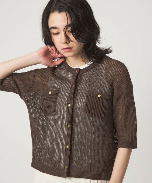 green label relaxing / グリーンレーベル リラクシング カーディガン・ボレロ | 【結論シリーズ】デイリーメッシュカーデ ウォッシャブル | 詳細25