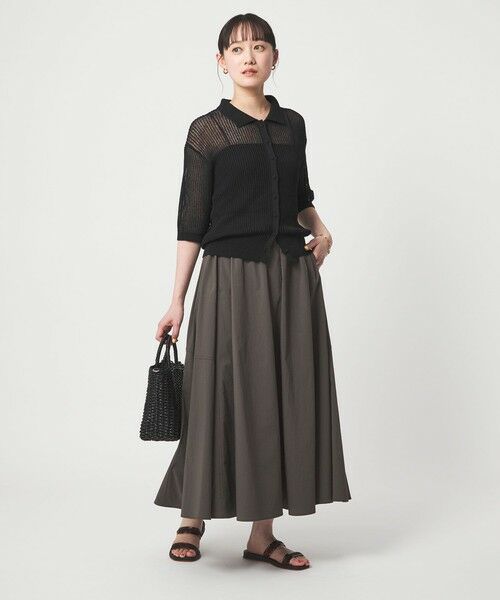 green label relaxing / グリーンレーベル リラクシング カーディガン・ボレロ | メッシュ ポロカーディガン ニット ウォッシャブル | 詳細2