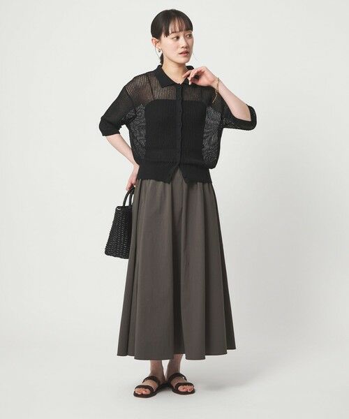 green label relaxing / グリーンレーベル リラクシング カーディガン・ボレロ | メッシュ ポロカーディガン ニット ウォッシャブル | 詳細3