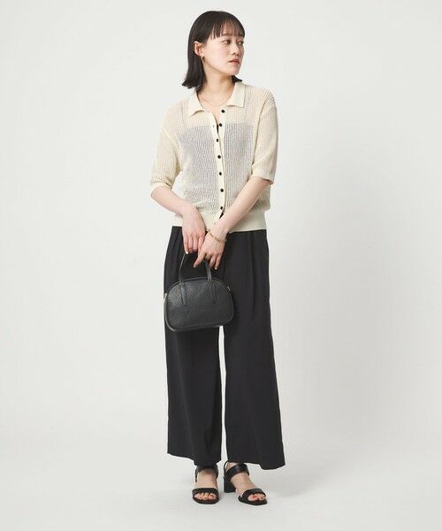 green label relaxing / グリーンレーベル リラクシング カーディガン・ボレロ | メッシュ ポロカーディガン ニット ウォッシャブル | 詳細8