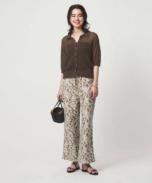 green label relaxing / グリーンレーベル リラクシング カーディガン・ボレロ | メッシュ ポロカーディガン ニット ウォッシャブル | 詳細11