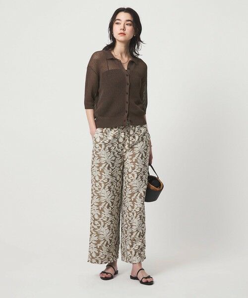 green label relaxing / グリーンレーベル リラクシング カーディガン・ボレロ | メッシュ ポロカーディガン ニット ウォッシャブル | 詳細12