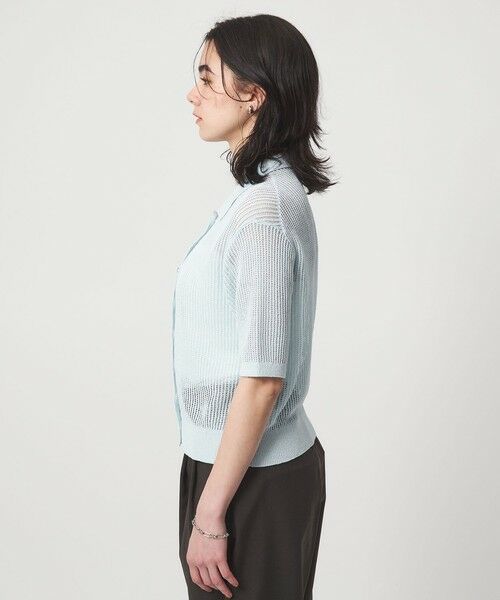 green label relaxing / グリーンレーベル リラクシング カーディガン・ボレロ | メッシュ ポロカーディガン ニット ウォッシャブル | 詳細19
