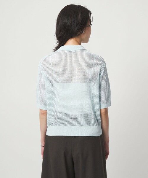 green label relaxing / グリーンレーベル リラクシング カーディガン・ボレロ | メッシュ ポロカーディガン ニット ウォッシャブル | 詳細20