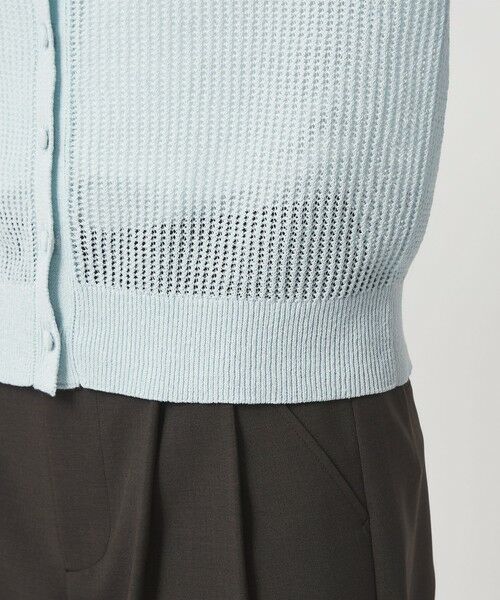 green label relaxing / グリーンレーベル リラクシング カーディガン・ボレロ | メッシュ ポロカーディガン ニット ウォッシャブル | 詳細23