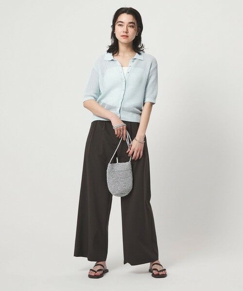 green label relaxing / グリーンレーベル リラクシング カーディガン・ボレロ | メッシュ ポロカーディガン ニット ウォッシャブル | 詳細17