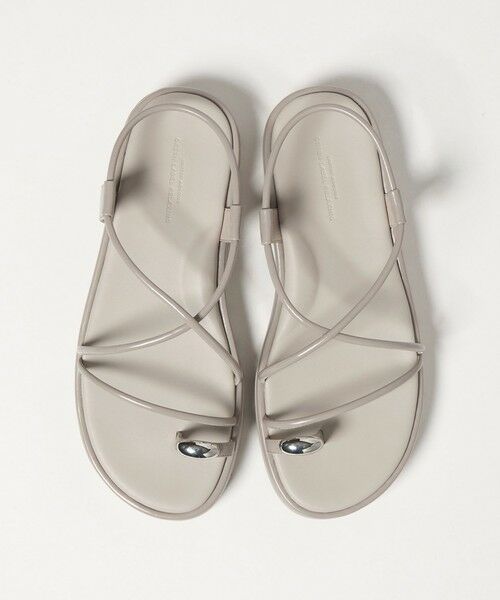 green label relaxing / グリーンレーベル リラクシング サンダル | メタルトング プラット サンダル（LT.GRAY）
