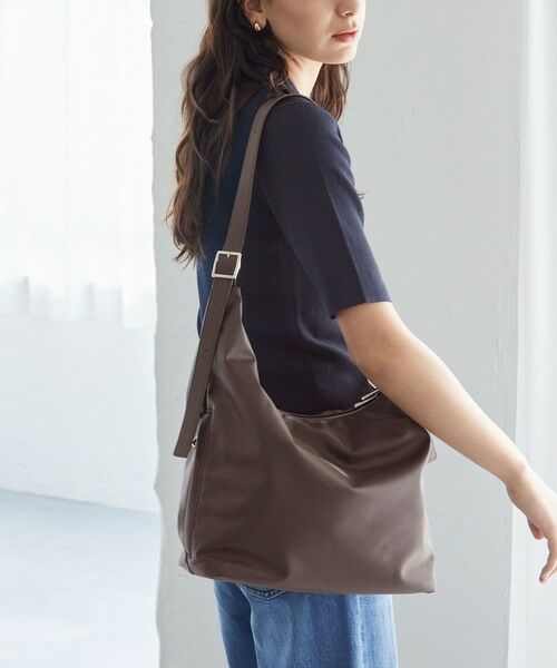 green label relaxing / グリーンレーベル リラクシング ショルダーバッグ | 【WEB限定】＜PARTE＞ダブルバックル 2WAYショルダーバッグ  はっ水（MD.BROWN）