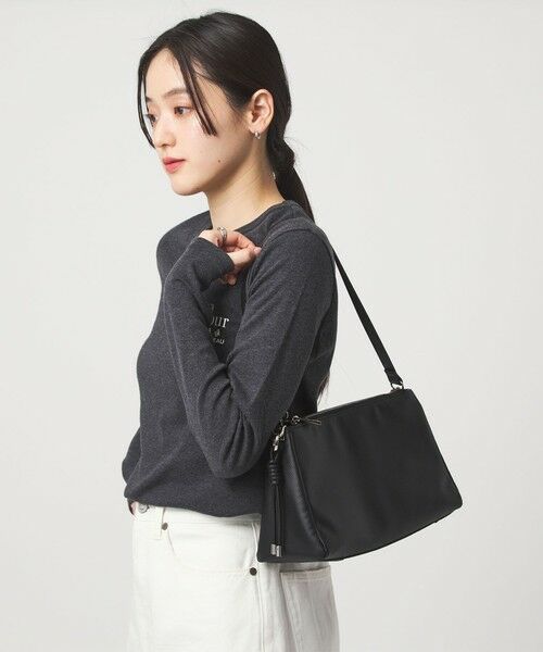 green label relaxing / グリーンレーベル リラクシング ショルダーバッグ | ＜PARTE＞2WAY スクエア ショルダーバッグ はっ水（BLACK）