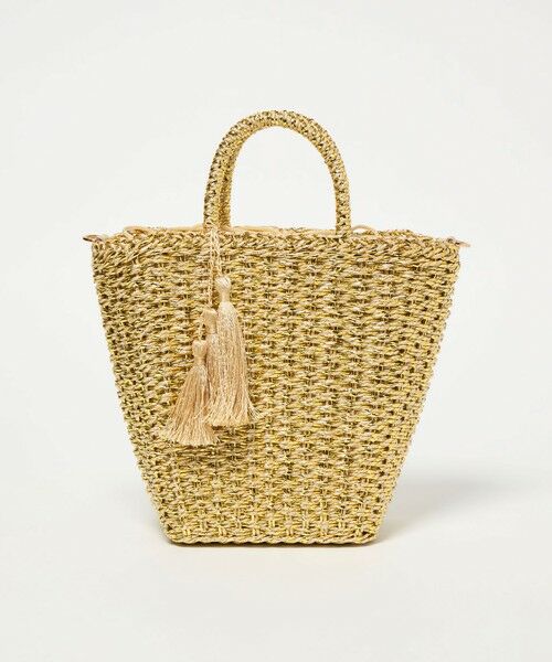 green label relaxing / グリーンレーベル リラクシング かごバック | 2WAY メタリック ペーパーカゴバッグ（GOLD）