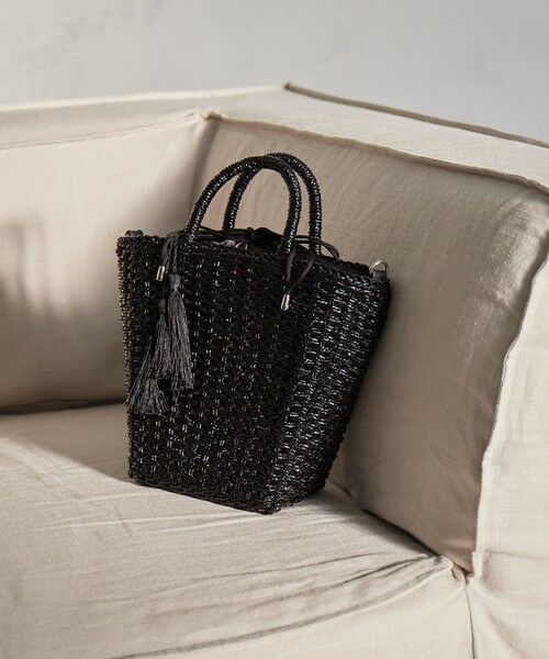 green label relaxing / グリーンレーベル リラクシング かごバック | 2WAY メタリック ペーパーカゴバッグ（BLACK）