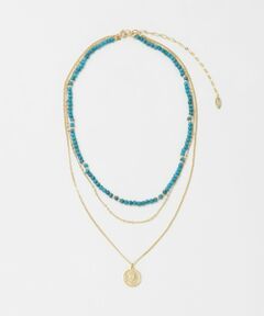 green label relaxing / グリーンレーベル リラクシング ネックレス・ペンダント・チョーカー | 3WAY ターコイズカラー＆コイン ネックレス