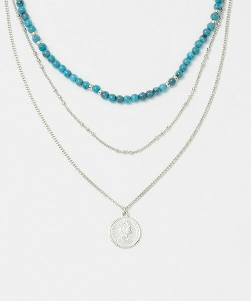 green label relaxing / グリーンレーベル リラクシング ネックレス・ペンダント・チョーカー | 3WAY ターコイズカラー＆コイン ネックレス | 詳細11