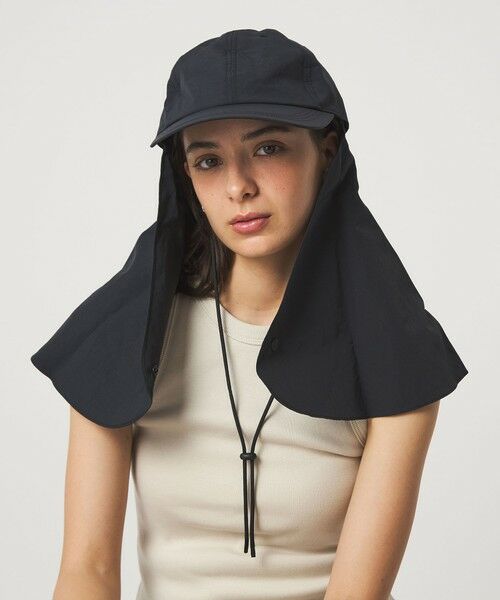 green label relaxing / グリーンレーベル リラクシング キャップ | 【別注】＜コカゲル＞3WAY ネックガード キャップ UVカット（BLACK）