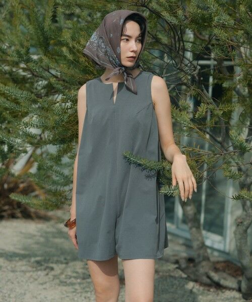 green label relaxing / グリーンレーベル リラクシング 水着・スイムグッズ | Aライン オールインワン スイムウェア / 水着（DK.GRAY）