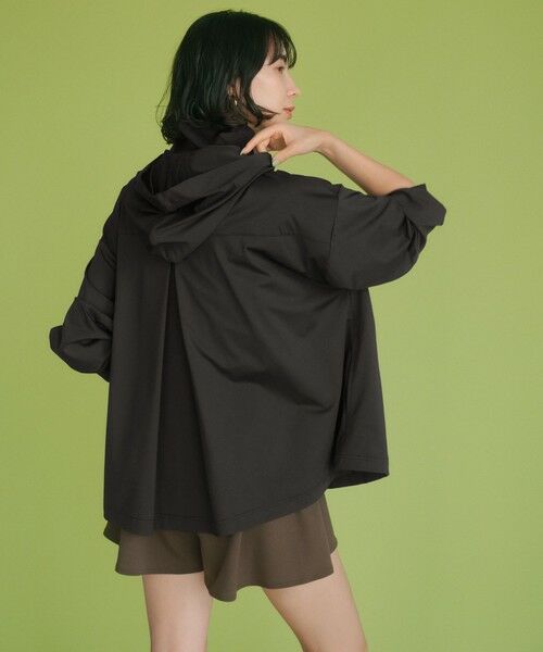 green label relaxing / グリーンレーベル リラクシング 水着・スイムグッズ | ラッシュフードパーカー ラッシュガード / スイムウェア（BLACK）