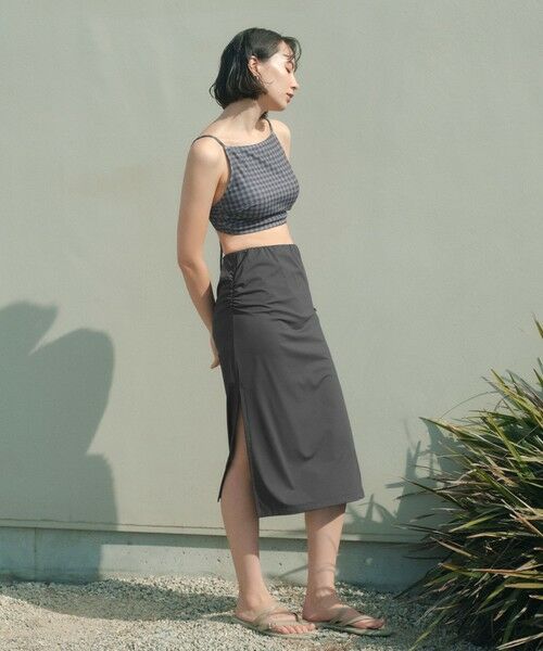 green label relaxing / グリーンレーベル リラクシング 水着・スイムグッズ | ラッシュサイドギャザースカート ラッシュガード / スイムウェア | 詳細10