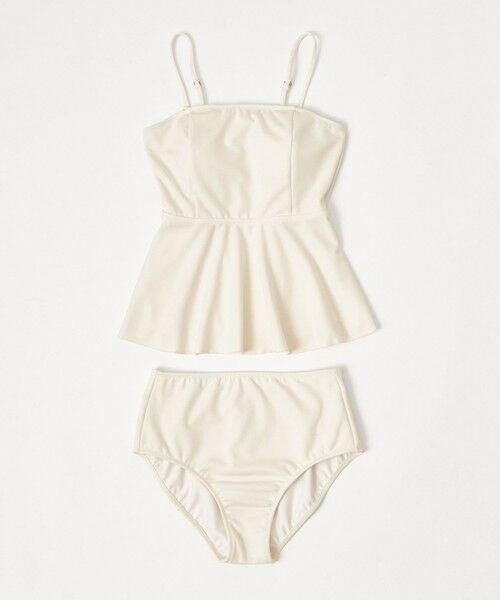 green label relaxing / グリーンレーベル リラクシング 水着・スイムグッズ | ジョーゼット風 ペプラムビスチェ オフホワイト スイムウェア / 水着 | 詳細2