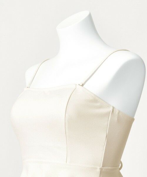 green label relaxing / グリーンレーベル リラクシング 水着・スイムグッズ | ジョーゼット風 ペプラムビスチェ オフホワイト スイムウェア / 水着 | 詳細6