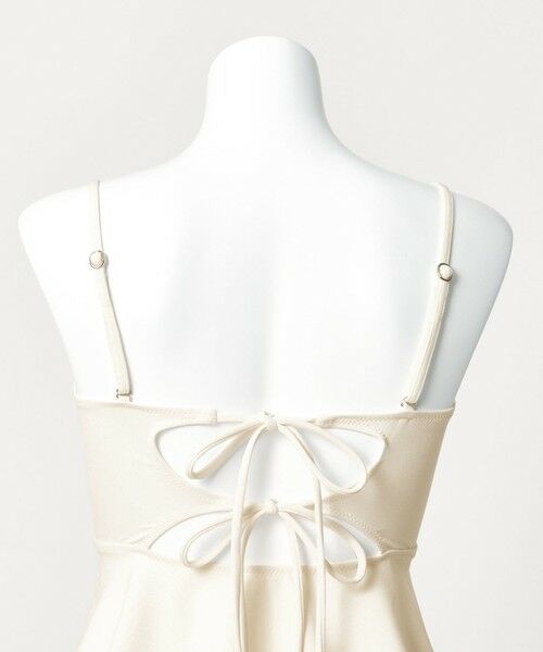 green label relaxing / グリーンレーベル リラクシング 水着・スイムグッズ | ジョーゼット風 ペプラムビスチェ オフホワイト スイムウェア / 水着 | 詳細8