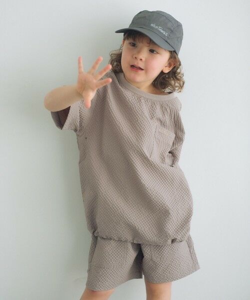 green label relaxing / グリーンレーベル リラクシング シャツ・ブラウス | 【別注】＜WILD THINGS＞ ポケット プルオーバー Tシャツ / キッズ 110cm-130cm（BEIGE）