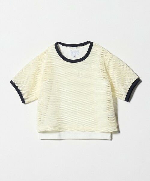 green label relaxing / グリーンレーベル リラクシング カットソー | メッシュTシャツ＋タンクトップ セット / キッズ  100cm-130cm（CREAM）