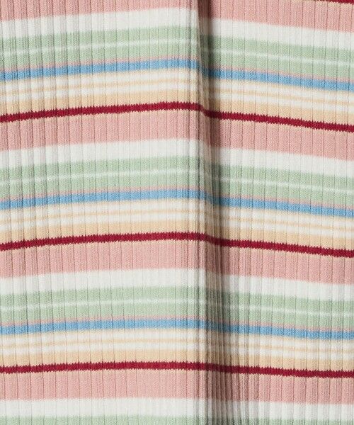 green label relaxing / グリーンレーベル リラクシング カットソー | テレコ マルチボーダー Tシャツ 100cm-160cm | 詳細7