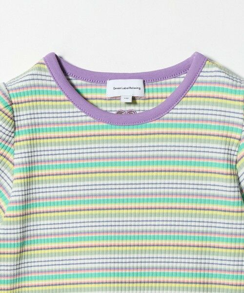 green label relaxing / グリーンレーベル リラクシング カットソー | テレコ マルチボーダー Tシャツ 100cm-160cm | 詳細12