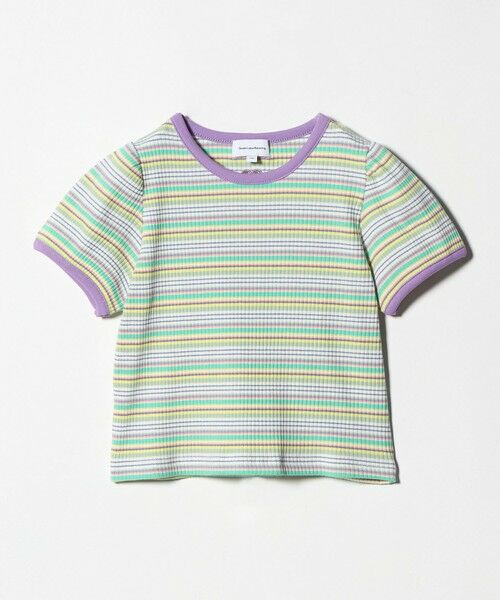 green label relaxing / グリーンレーベル リラクシング カットソー | テレコ マルチボーダー Tシャツ 100cm-160cm | 詳細11