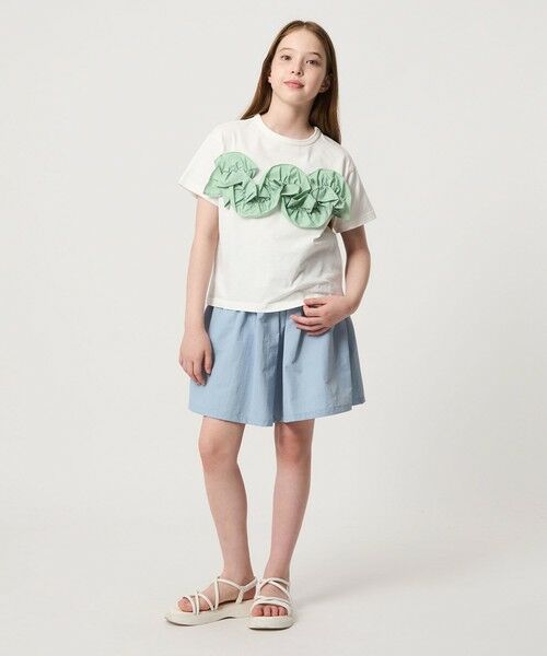 green label relaxing / グリーンレーベル リラクシング カットソー | 【スタメンシリーズ】フリル Tシャツ / キッズ  100cm-160cm | 詳細5