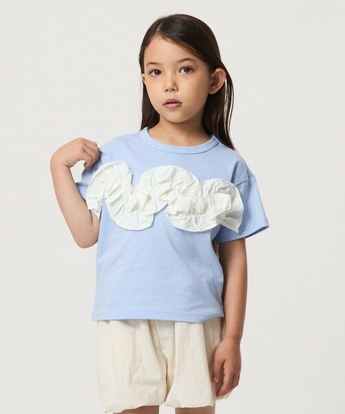 green label relaxing / グリーンレーベル リラクシング カットソー | 【スタメンシリーズ】フリル Tシャツ / キッズ  100cm-160cm | 詳細20