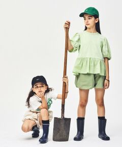 【スタメンシリーズ】パフスリーブ Tシャツ / キッズ  100cm-160cm