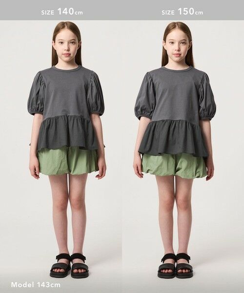 green label relaxing / グリーンレーベル リラクシング カットソー | 【スタメンシリーズ】パフスリーブ Tシャツ / キッズ 100cm-160cm | 詳細6