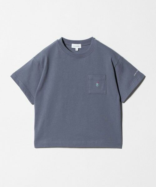 green label relaxing / グリーンレーベル リラクシング カットソー | ロゴ刺しゅう Tシャツ / キッズ 100cm-160cm(DK.GRAY)