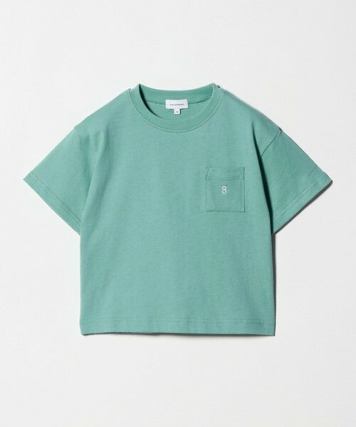 green label relaxing / グリーンレーベル リラクシング カットソー | ロゴ刺しゅう Tシャツ / キッズ 100cm-160cm(KELLY)