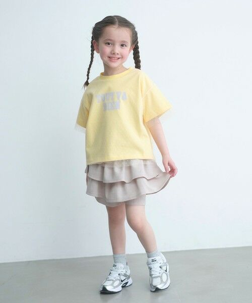 green label relaxing / グリーンレーベル リラクシング カットソー | チュール ドッキング  Tシャツ / キッズ 100cm-130cm | 詳細9