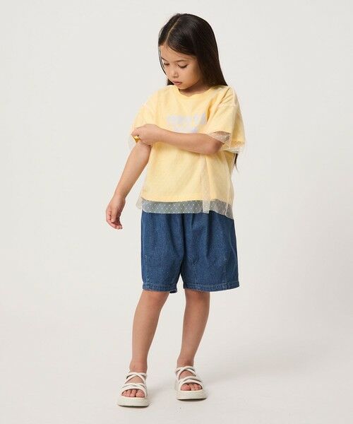 green label relaxing / グリーンレーベル リラクシング カットソー | チュール ドッキング Tシャツ / キッズ 100cm-130cm | 詳細13