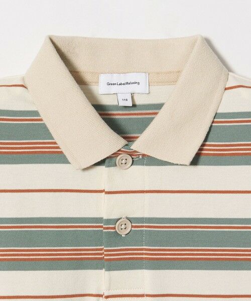 green label relaxing / グリーンレーベル リラクシング カットソー | 【スタメンシリーズ】ボーダー ポロシャツ  / キッズ  100cm-160cm | 詳細7
