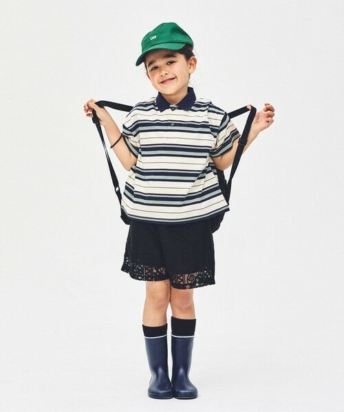 green label relaxing / グリーンレーベル リラクシング カットソー | 【スタメンシリーズ】ボーダー ポロシャツ  / キッズ  100cm-160cm | 詳細12