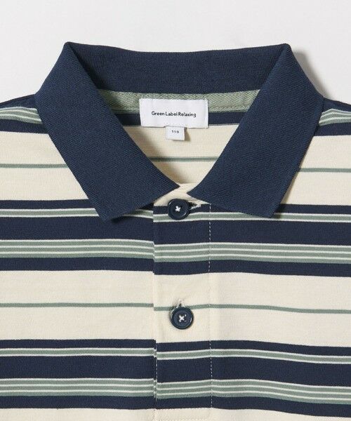 green label relaxing / グリーンレーベル リラクシング カットソー | 【スタメンシリーズ】ボーダー ポロシャツ  / キッズ  100cm-160cm | 詳細14