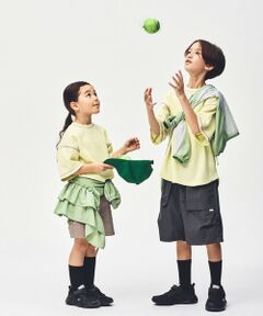 green label relaxing / グリーンレーベル リラクシング カットソー | 【スタメンシリーズ】ドライワッフル 配色ステッチ Tシャツ / キッズ  100cm-160cm