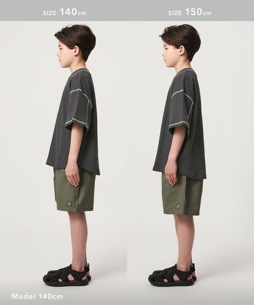green label relaxing / グリーンレーベル リラクシング カットソー | 【スタメンシリーズ】ドライワッフル 配色ステッチ Tシャツ / キッズ 100cm-160cm | 詳細4