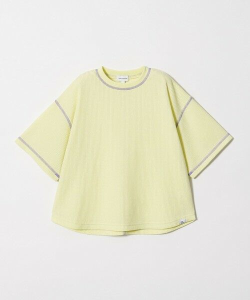 green label relaxing / グリーンレーベル リラクシング カットソー | 【スタメンシリーズ】ドライワッフル 配色ステッチ Tシャツ / キッズ  100cm-160cm | 詳細3