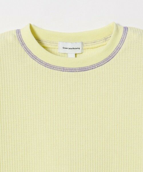 green label relaxing / グリーンレーベル リラクシング カットソー | 【スタメンシリーズ】ドライワッフル 配色ステッチ Tシャツ / キッズ  100cm-160cm | 詳細5