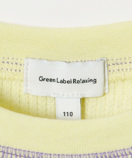 green label relaxing / グリーンレーベル リラクシング カットソー | 【スタメンシリーズ】ドライワッフル 配色ステッチ Tシャツ / キッズ  100cm-160cm | 詳細10
