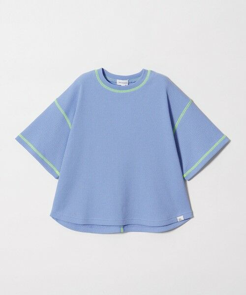 green label relaxing / グリーンレーベル リラクシング カットソー | 【スタメンシリーズ】ドライワッフル 配色ステッチ Tシャツ / キッズ  100cm-160cm | 詳細11