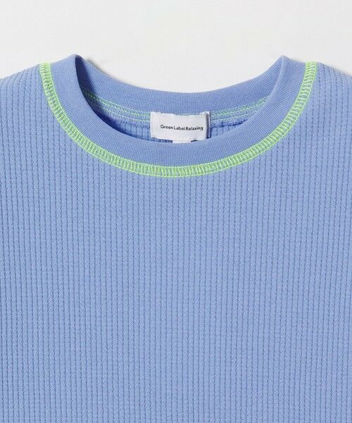 green label relaxing / グリーンレーベル リラクシング カットソー | 【スタメンシリーズ】ドライワッフル 配色ステッチ Tシャツ / キッズ  100cm-160cm | 詳細12