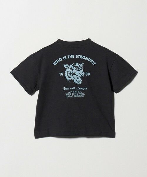 green label relaxing / グリーンレーベル リラクシング カットソー | 【WEB限定】アニマルプリント Tシャツ/ キッズ 100cm-160cm（BLACK）