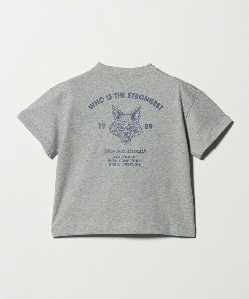 green label relaxing / グリーンレーベル リラクシング カットソー | 【WEB限定】アニマルプリント Tシャツ/ キッズ 100cm-160cm（MD.GRAY）