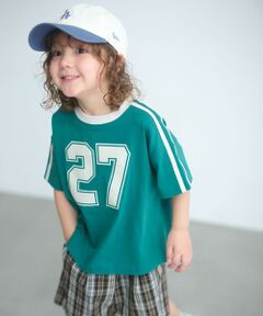 green label relaxing / グリーンレーベル リラクシング カットソー | 【WEB限定】ナンバープリント Tシャツ/ キッズ 100cm-160cm
